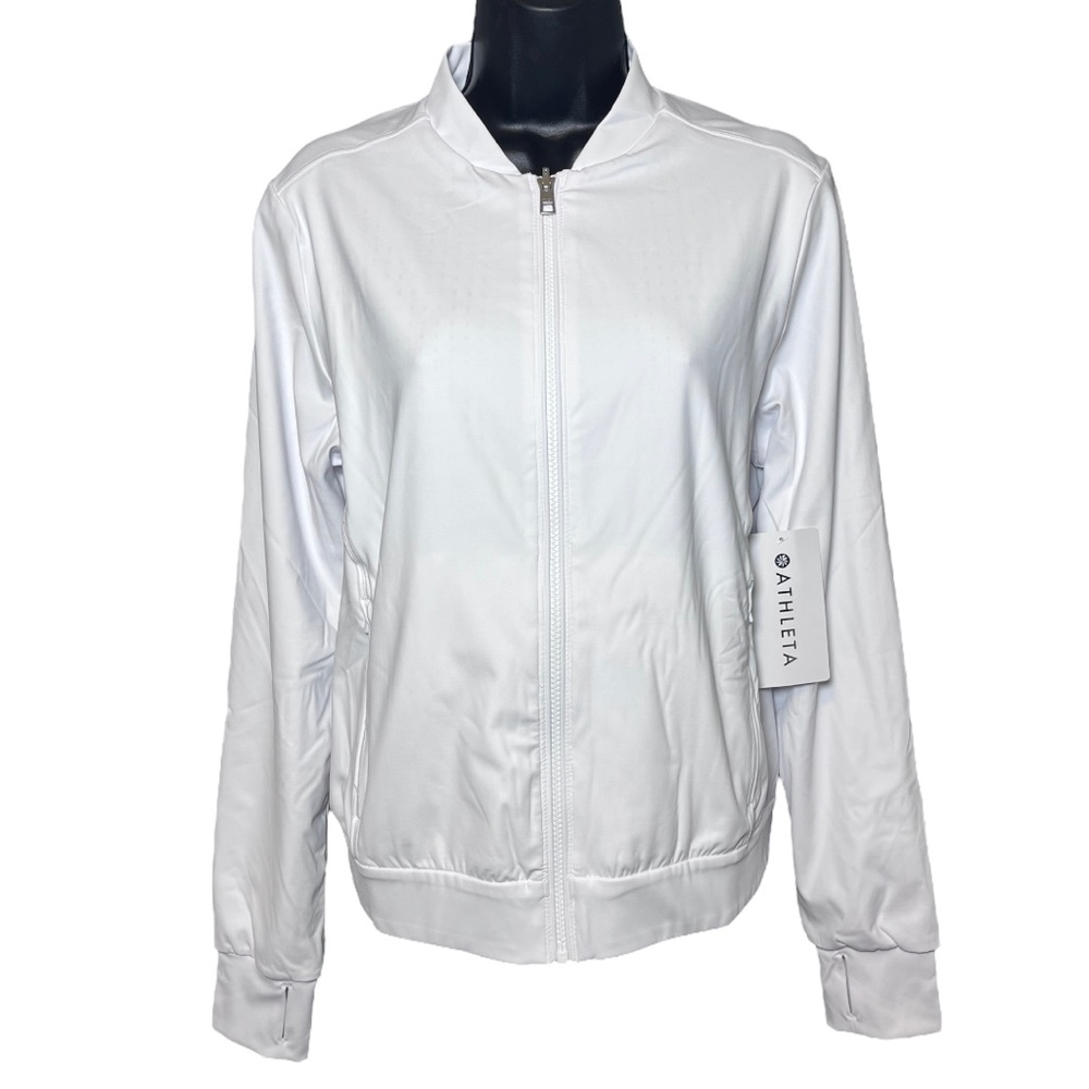 Athleta A-Game Reversible White Bomber Jacket - Picture 5 of 14